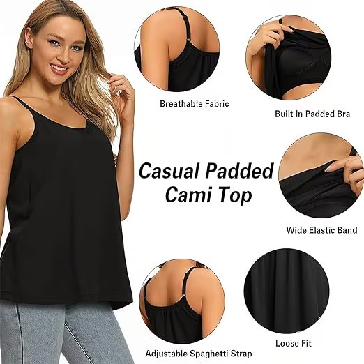 🏆LAST DAY SALE 49% OFF - Loose-fitting Tank Top With Built-in Bra