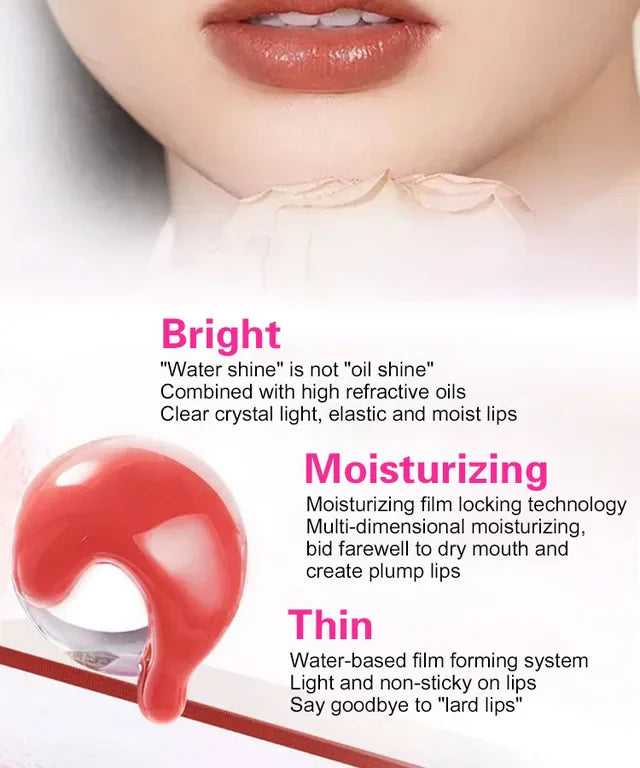 VIPABC Water-light Mirror Moisturizing Press Solid Lip Glaze