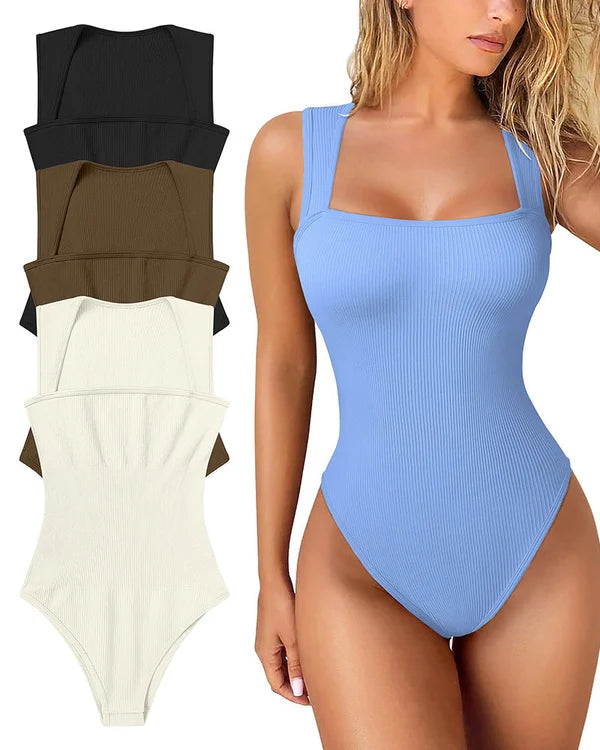 The perfect Summer bodysuits-Sleeveless Tummy Control Tank Tops Bodysuits