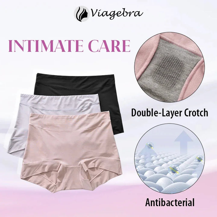 PAY 1 GET 3(3packs)🌸Women's Large Size High Waist Cotton Graphene Crotch Antibacterial Panties