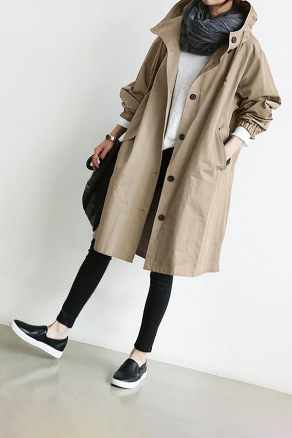 🔥 Last Day 49%OFF🔥 Hooded Trench Coat