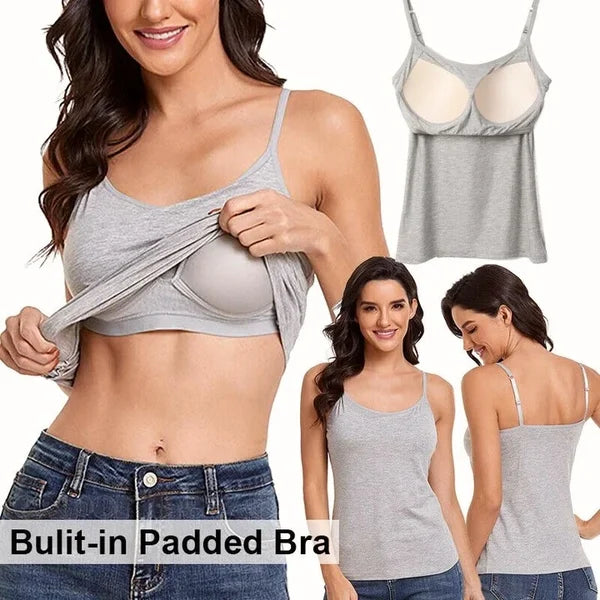 Hot sale Women Tank Top with Built in Bra Camisole