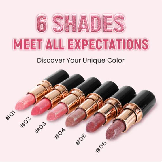 Diamond Lip Gloss Glitter Lipstick Waterproof