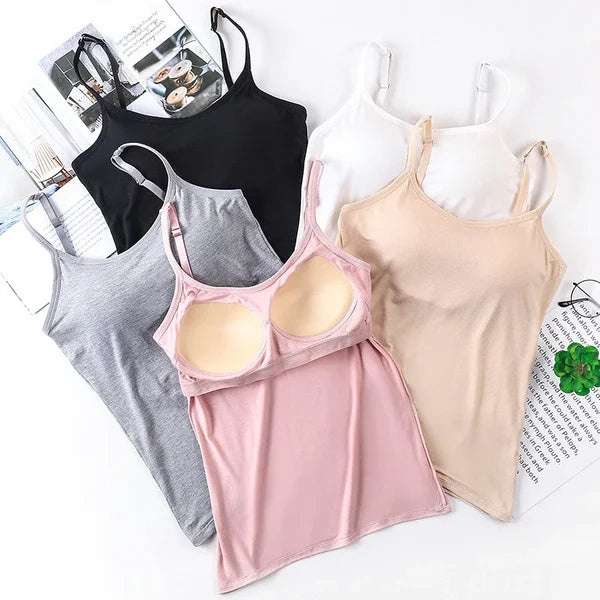 Hot sale Women Tank Top with Built in Bra Camisole