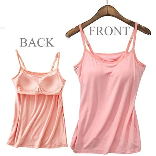 Hot sale Women Tank Top with Built in Bra Camisole