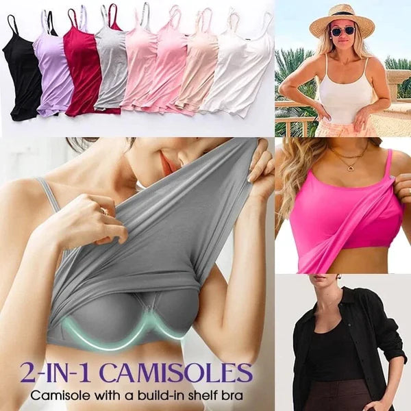 Hot sale Women Tank Top with Built in Bra Camisole