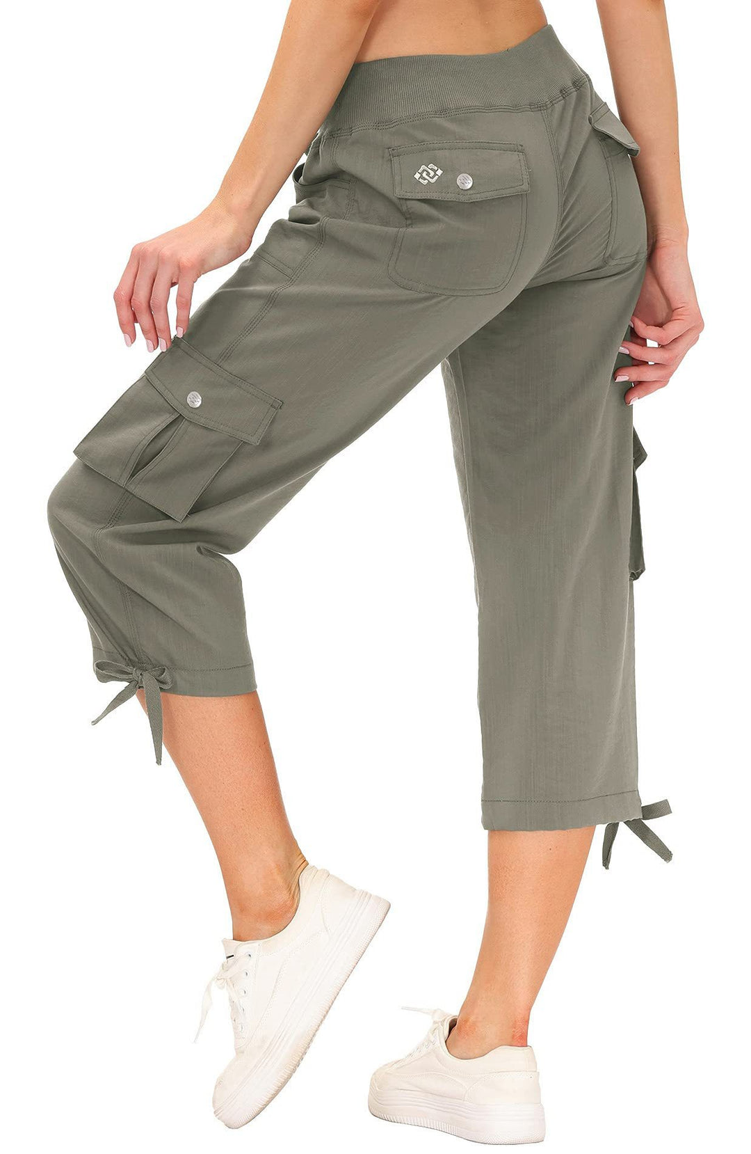 Womens Quick-Drying Outdoor Sports Loose Casual Capri Pants