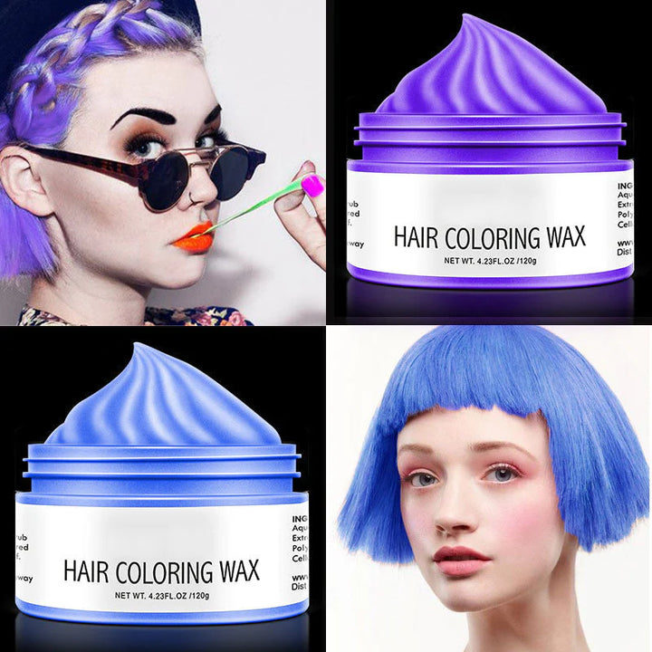 Color hair wax