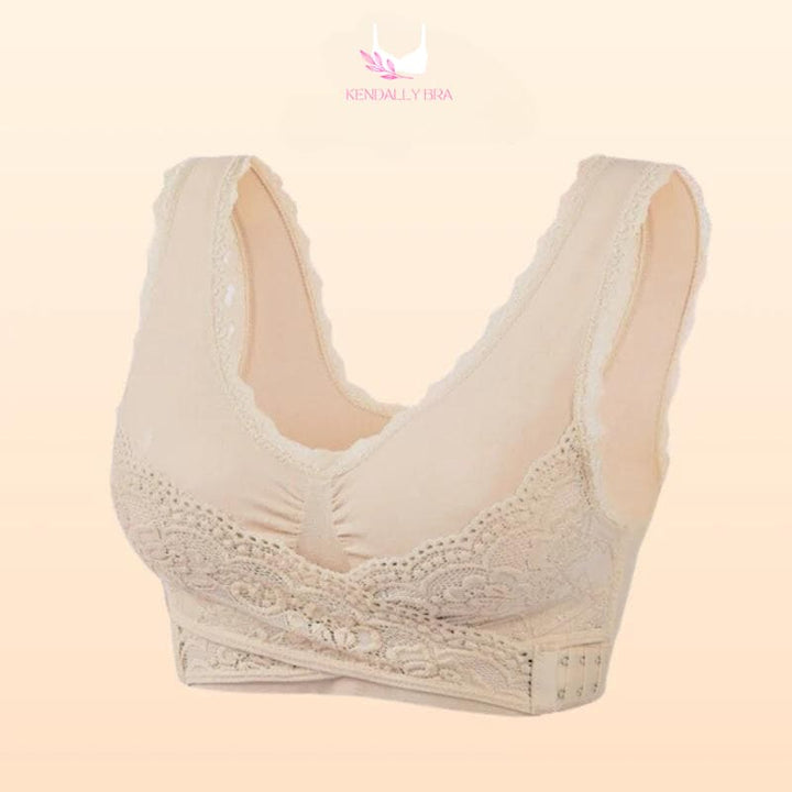 LAST DAY SALE 48% – Comfy Corset Adjustable Bra Front Cross Side Buckle Lace Bras