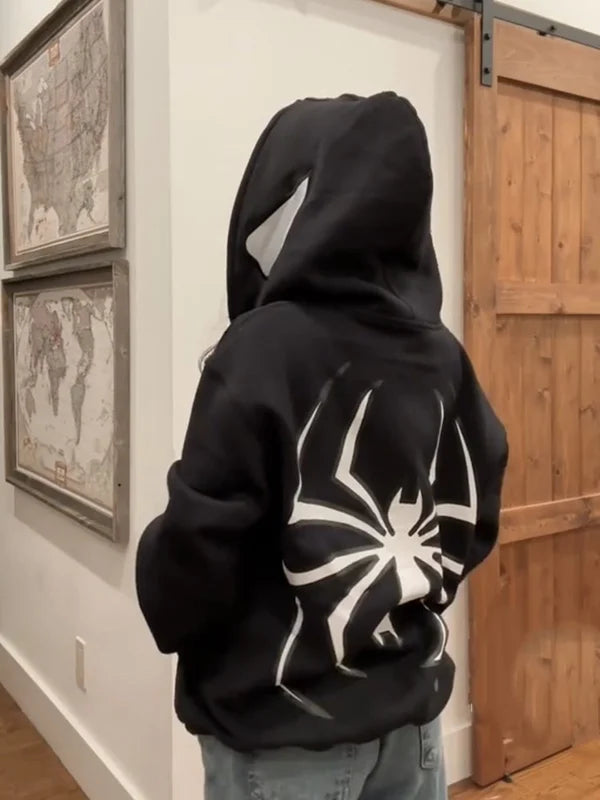 Spider Punk Zip Up Hoodie