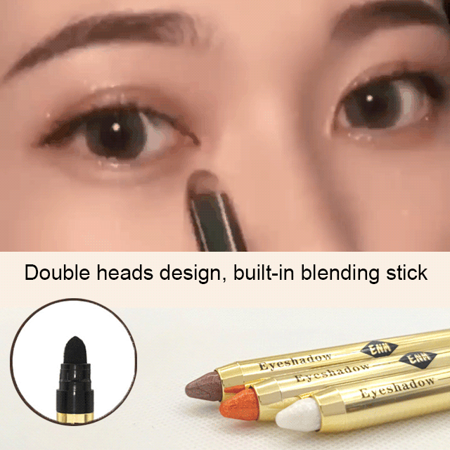 Shimmer eyeshadow and lying silkworm pen