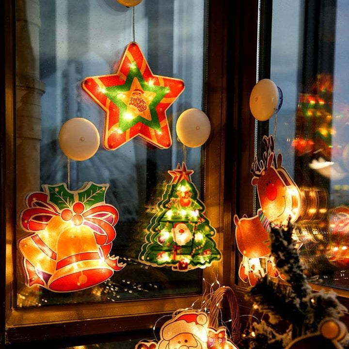 🎄🎅Christmas Presale - Get Surprise Offer-Christmas Window Hanging Lights