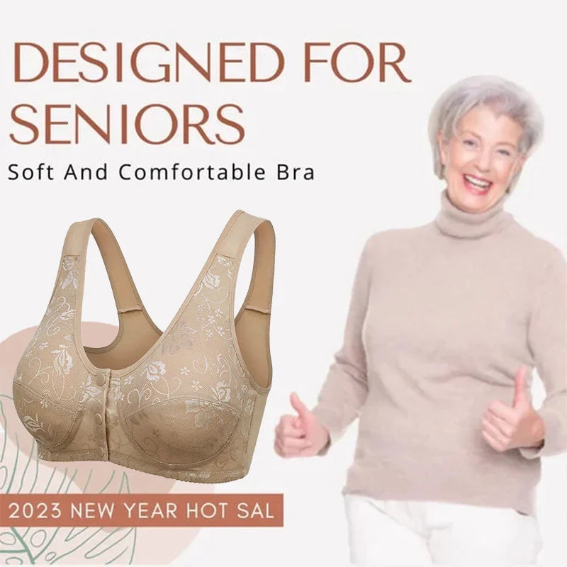 🔥Pay 1 Get 3(3packs)🔥Design for Senior Front Closure Bra