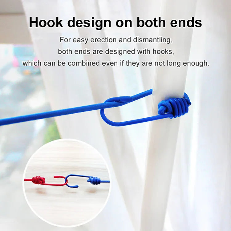 Traveling household windproof clothes drying rope