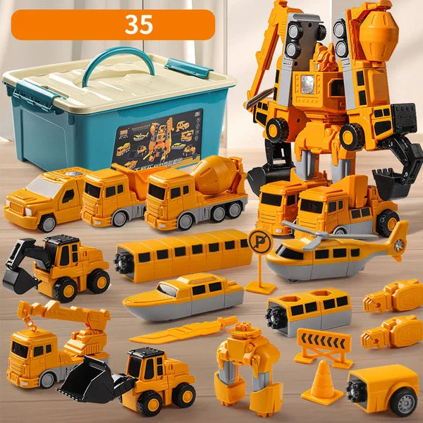 🎁Children's Day 40% OFF🔥Magnetic Transform Engineering Car Assembled Toys