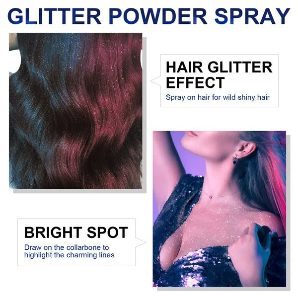 🔥Hot Sale 48% OFF💖Waterproof Glitter Spray Stage Party Hair and Clothes