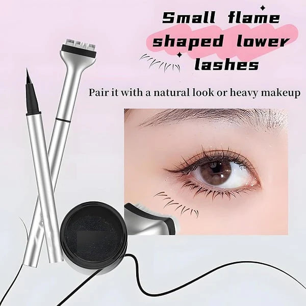 Waterproof 2-in-1 Eyeliner & Lower Eyelash Stamp Set