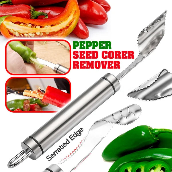 (🔥Last Day Promotion- SAVE 40% OFF) Pepper Seed Corer Remover(buy 3 get 2 free now)