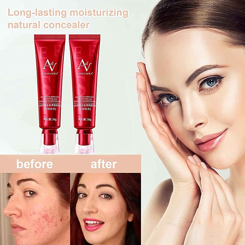 Red Ginseng Birds Nest concealer Liquid Foundation