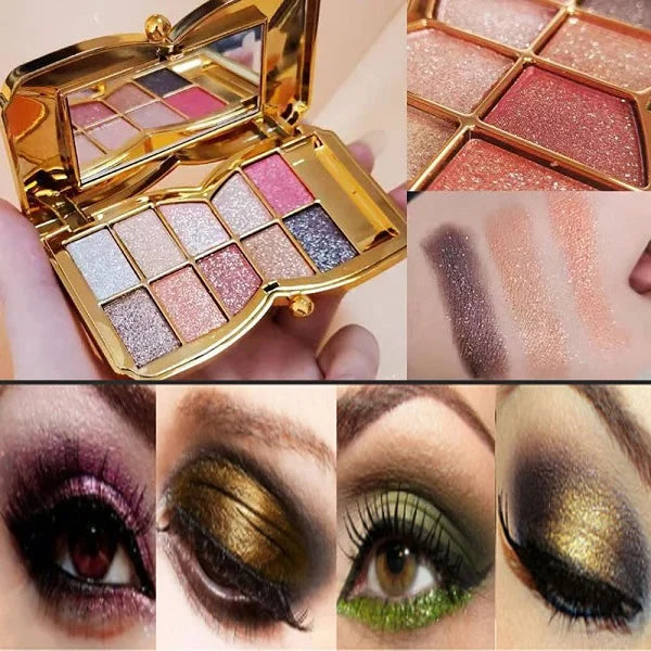 🔥LAST DAY 49% OFF✨10 Colors Sparkle Shimmer Eyeshadow Palette