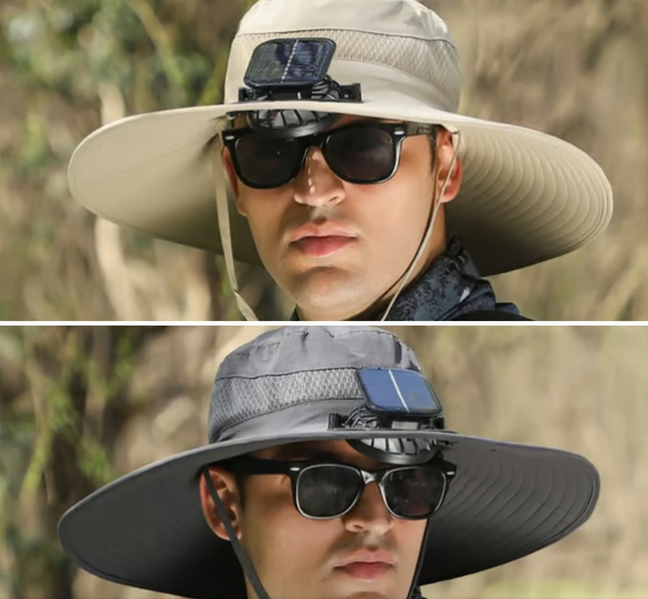 🏆 50K+ SOLD! ⚡2025 New Ultralight Solar Fan Sun Hat – Lighter Than a Baseball!⚾(Only 11oz)