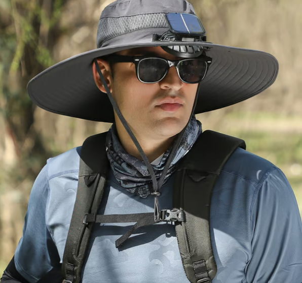 🏆 50K+ SOLD! ⚡2025 New Ultralight Solar Fan Sun Hat – Lighter Than a Baseball!⚾(Only 11oz)