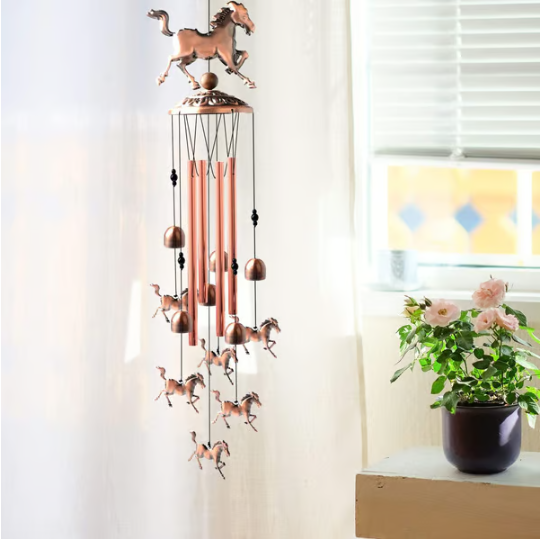 (🔥 Promotion--40%OFF)Pure hand-made Copper Horse wind chimes