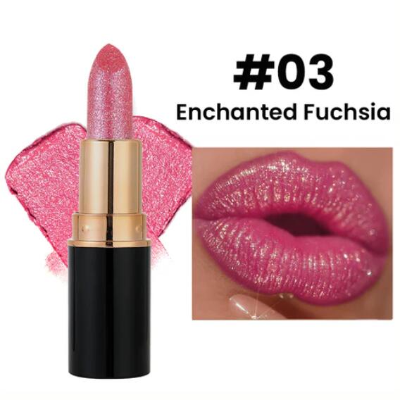 Diamond Lip Gloss Glitter Lipstick Waterproof