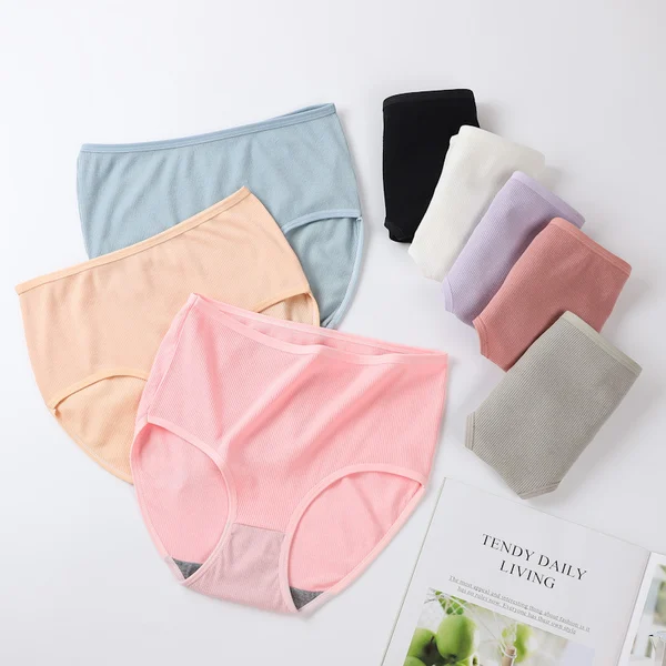 Ladies High Waist Butt Lift Antibacterial Hygroscopic Underwear