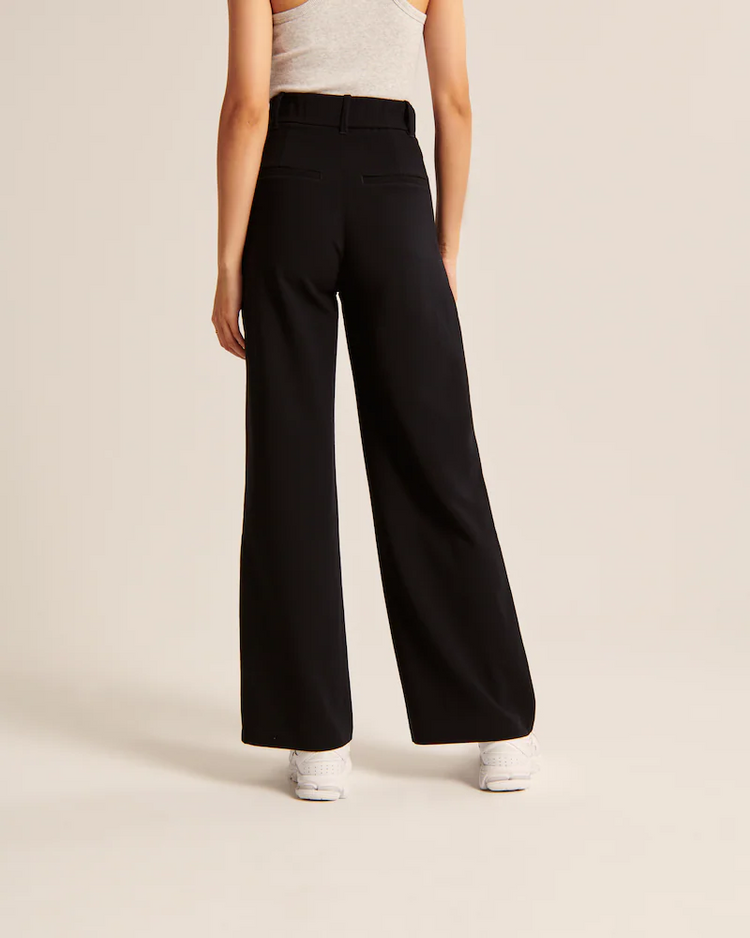 High Waist Tailored Wide Leg Pants