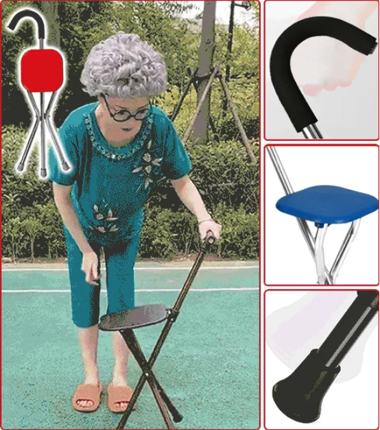 German elderly crutch stool