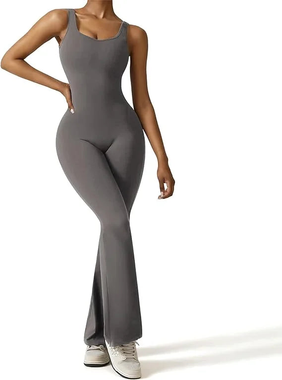 49%OFF🔥2024 Sexy Backless Flare Jumpsuits: Irresistible Sleeveless Style!