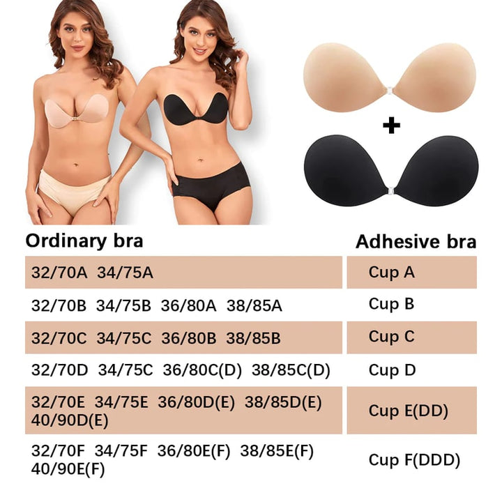 Adhesive Bra Backless Strapless Reusable Sticky Invisible Push Up Bra For Women-BUY 1 GET 2