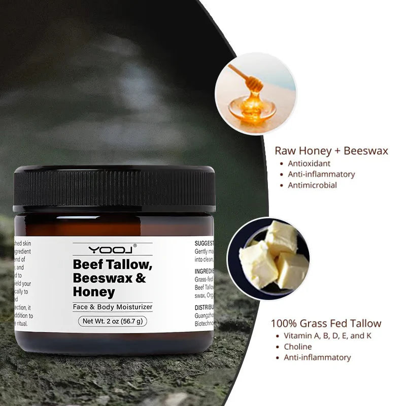 BEEF TALLOW BEESWAX AND HONEY FACE MOISTURIZER