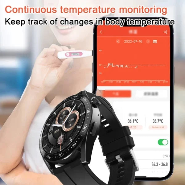 🔥🔥Painless Blood Glucose & Oxygen Monitoring Smart Bluetooth Health Watch⌚