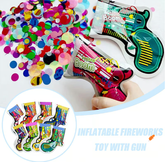 Confetti Cannon Self-inflating toys - inflatable fireworks gun