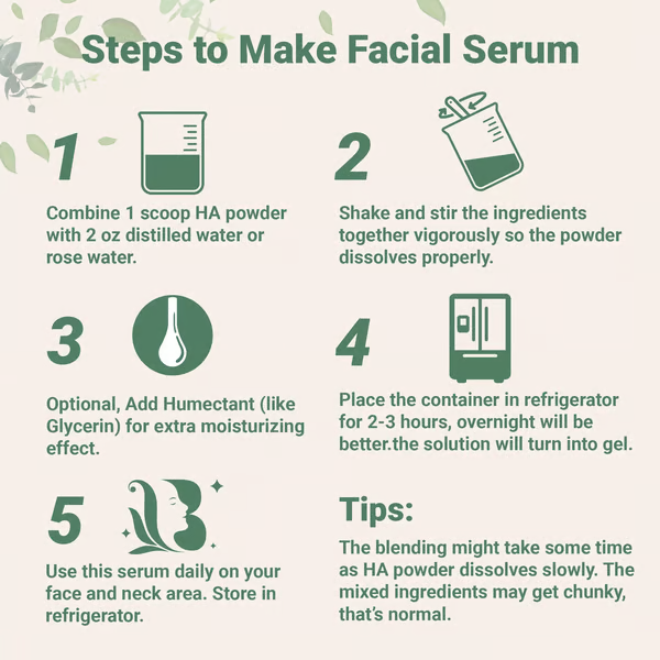 Hyaluronic Acid Powder DIY Facial Serum