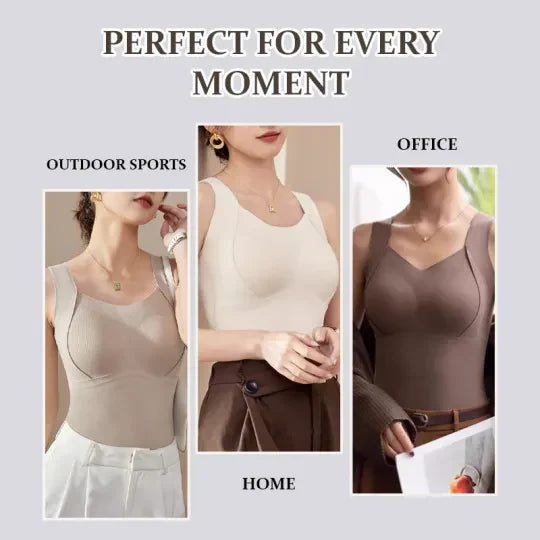 Thickened Warm Tank Top with Shelf Bra