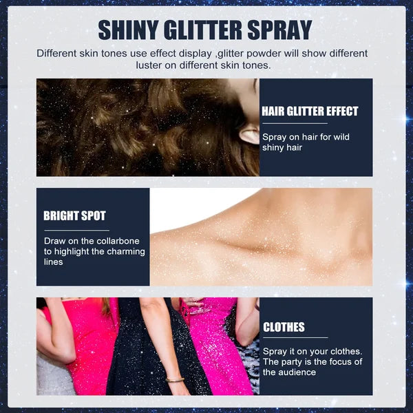 🔥Hot Sale 48% OFF💖Waterproof Glitter Spray Stage Party Hair and Clothes