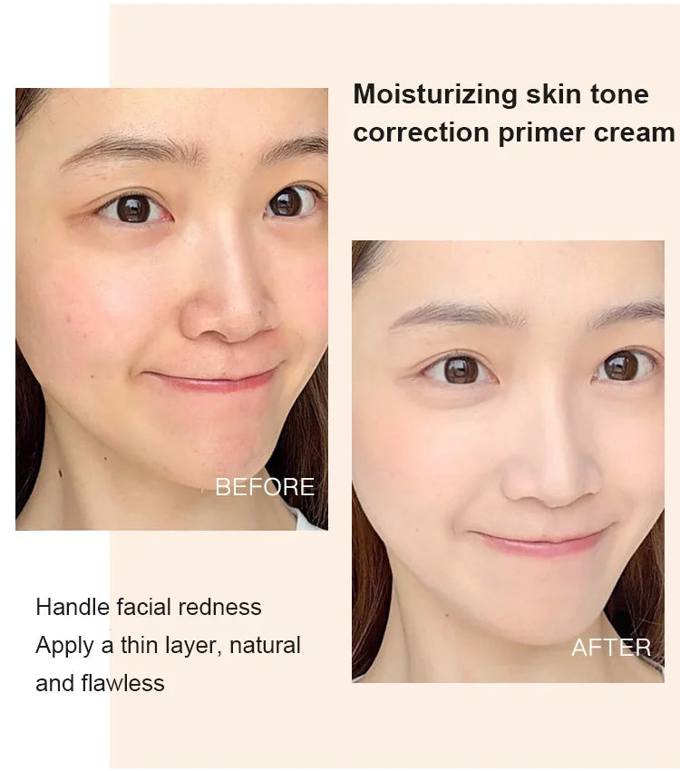 Moisturizing skin tone correction primer cream