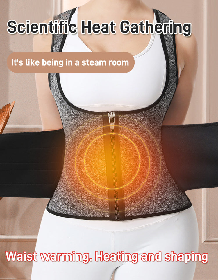 Waist protector. Double waist belly tightening undershirt