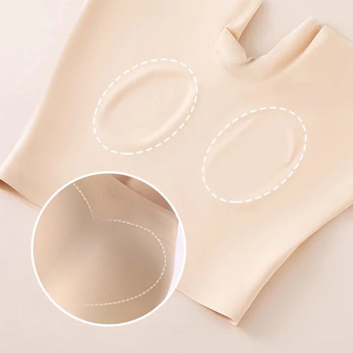 Roupa íntima feminina de seda gelada com cintura alta e controle de barriga e levantamento de quadril