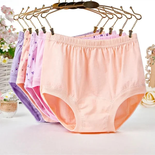 💥New Hot sales🔥2024 New High-Waist Ladies Cotton Panties Plus Sizes