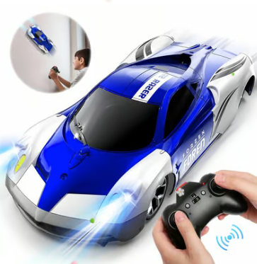 Wall climbing car, electric remote control toy racing car