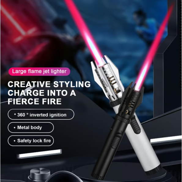 💥💥(BUY 2 SAVE 10% & FREE SHIIPING )-360° Windproof Lightsaber Torch Flame Lighter