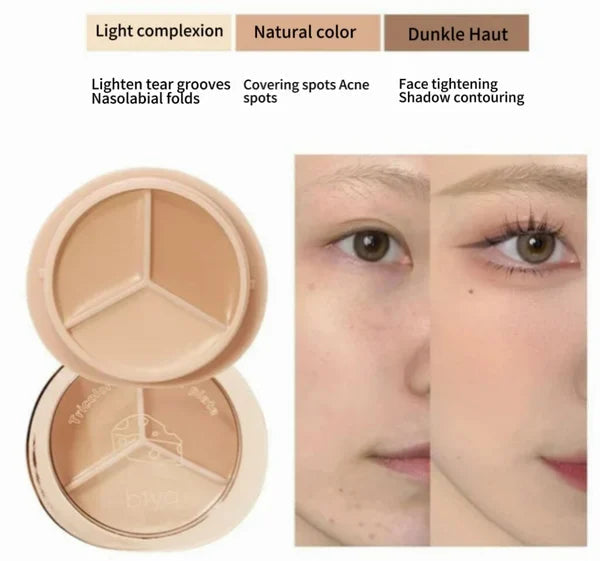 🔥3-IN-1 CONTOURING AND BRIGHTEN CONCEALER PALETTE