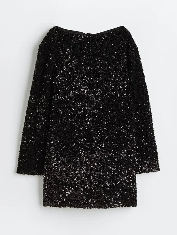 Christmas Sale 🎁🎄-49% OFF-XMAS Sequined Tie Back Midi Dress