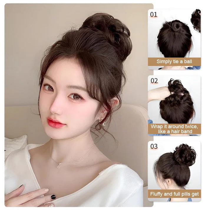 Best Gift for Her - Upgraded Voluminous & Realistic Maruko Hair Ring