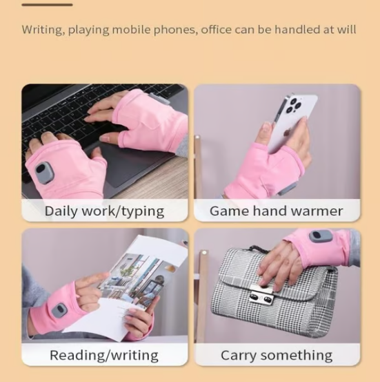 Smart Thermostatic Heated Fingerless Gloves