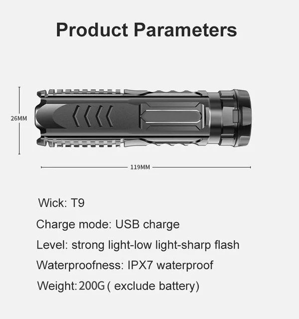 🎁2024-Christmas Hot Sale🎁49% OFF🔥 Multifunctional Rechargeable Flashlight